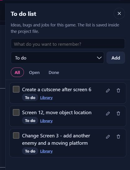 The To do list
