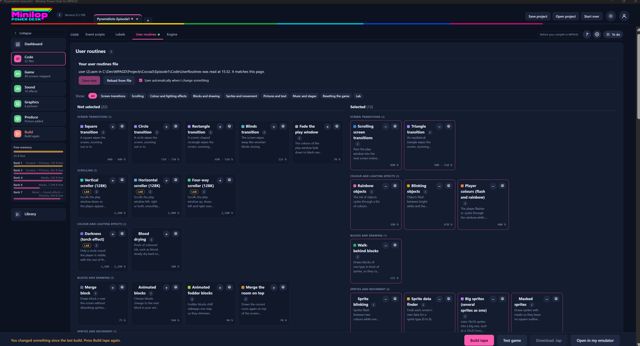 Code, User routines