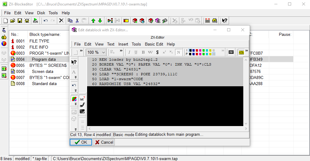 Screenshot from the tutorial